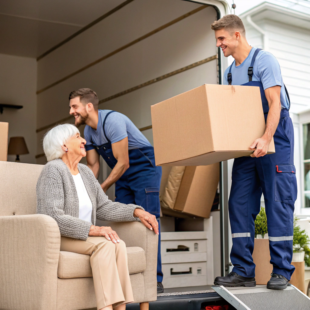 movers helping senior people move